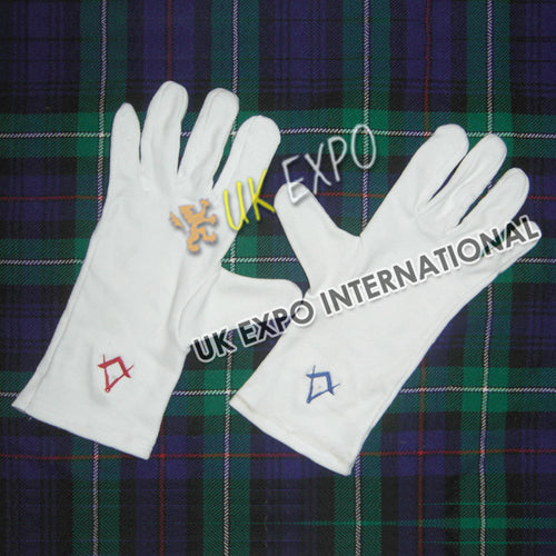 Masonic Icon White Cotton Gloves