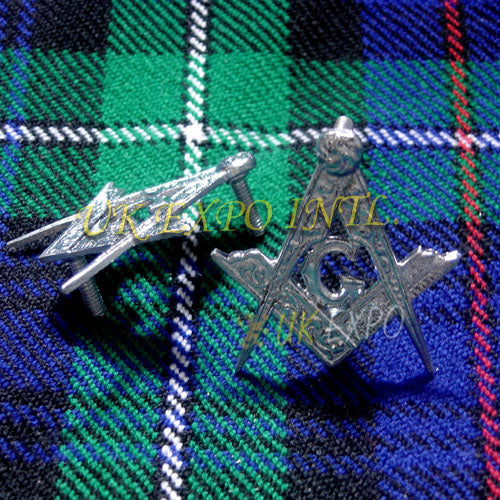 Masonic Chrome Metal Badge