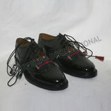 Black PVC With Mackenzie Modern Tartan Shoes