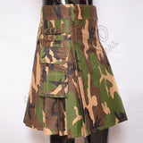 Modern Men Camouflage Utility Kilt