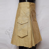Men Khaki Utility Kilt