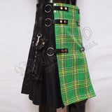 Men Style Hybrid Irish National Tartan Utility Kilt