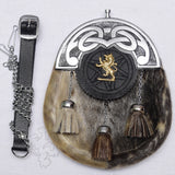 Rampant Lion Badge Seal Skin Sporran