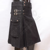 Men's Black Utility Kilt