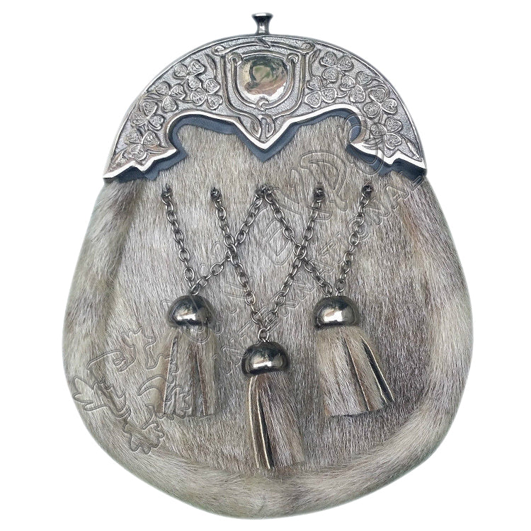 Antique Shamrock Seal Skin Sporran