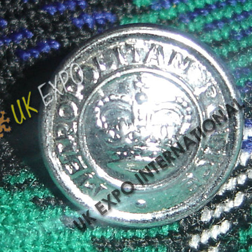 Metropolitan Post Chrome Die Struck Mirror Finish Uniform Button