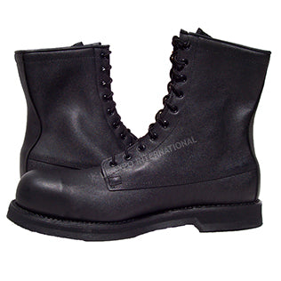 Addison Military Men Black Genuine Leather Tactical Combat Boots