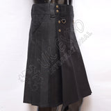 Modern Deluxe Black Utility Kilt