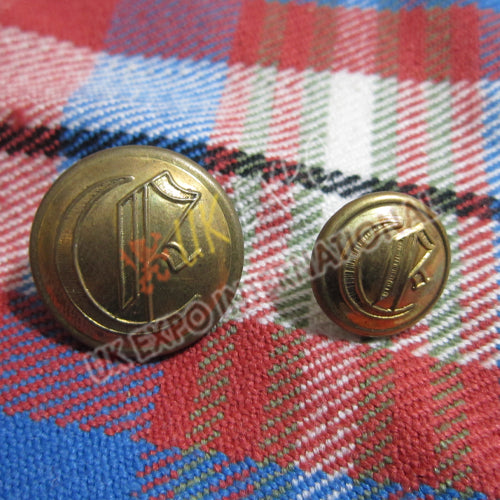 Moon R Brass Die-Struck Premium Uniform Button