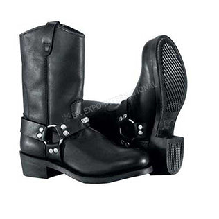 Dingo Men’s Dean Harness Mid Calf Black Leather Boots