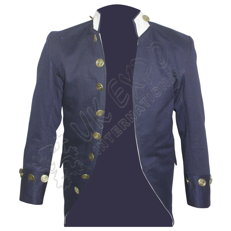 Napoleonic Naval Lieutenant Dark Blue Cotton Frock Coat