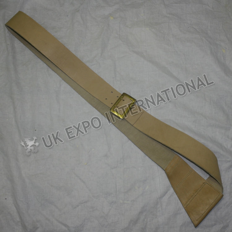Natural Leather Cross Belt Bayonet Holder Military Shoulder Belt