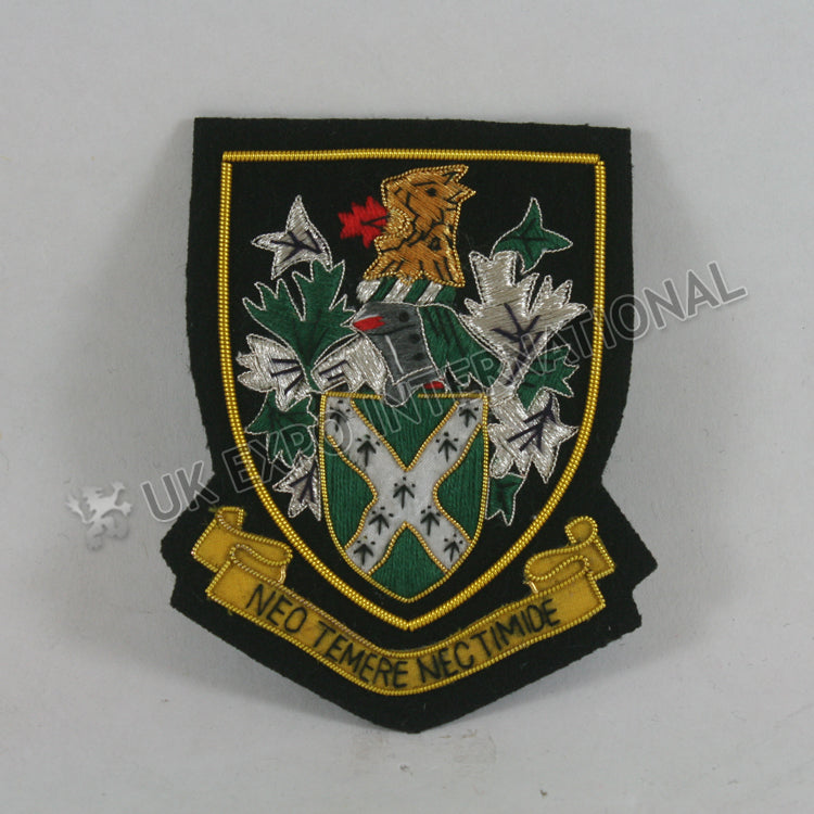 Nec Temere Nec Timide Royal Wiltshire Yeomanry Blazer Badge