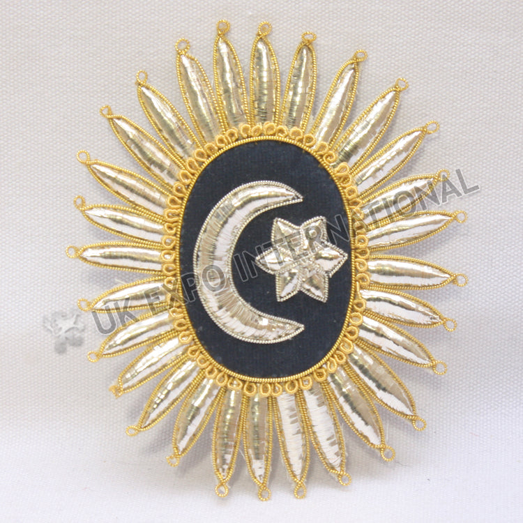 Nelson Order Crescent Hand Embroidery Military Insignia Naval Ceremonial Badge
