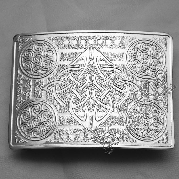 Chrome Celtic Round Buckle
