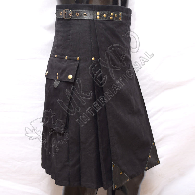 New Style Black Standard Utility Kilt