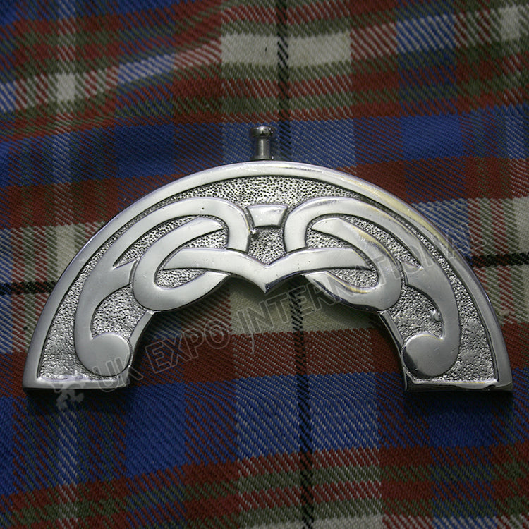 Knotwork Chrome 3D Cantle Sporran