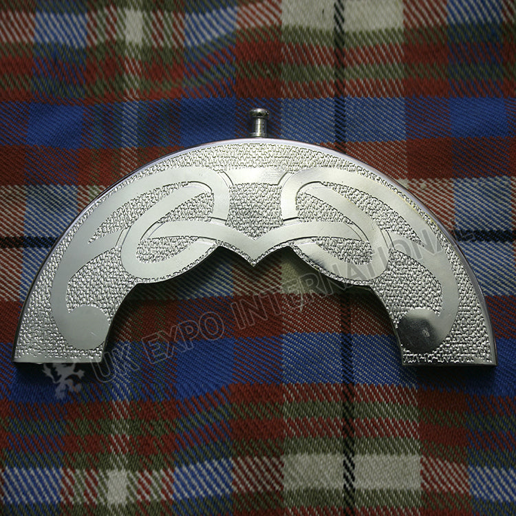 Knotwork Chrome Steel Sporran Cantle