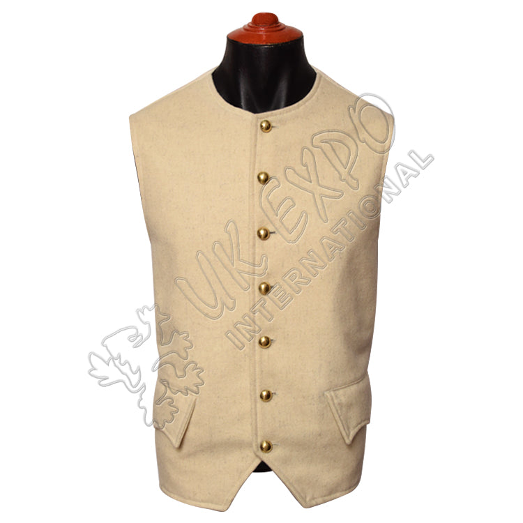 Off White Military Wool Vest