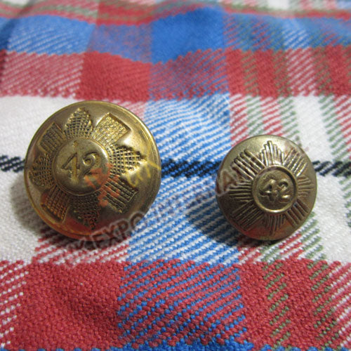 42nd Historical Officer Gilt Button