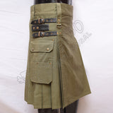 Heavy Duty Olive Color Utility Kilt