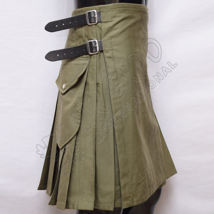 Scottish Modern Olive Kilt
