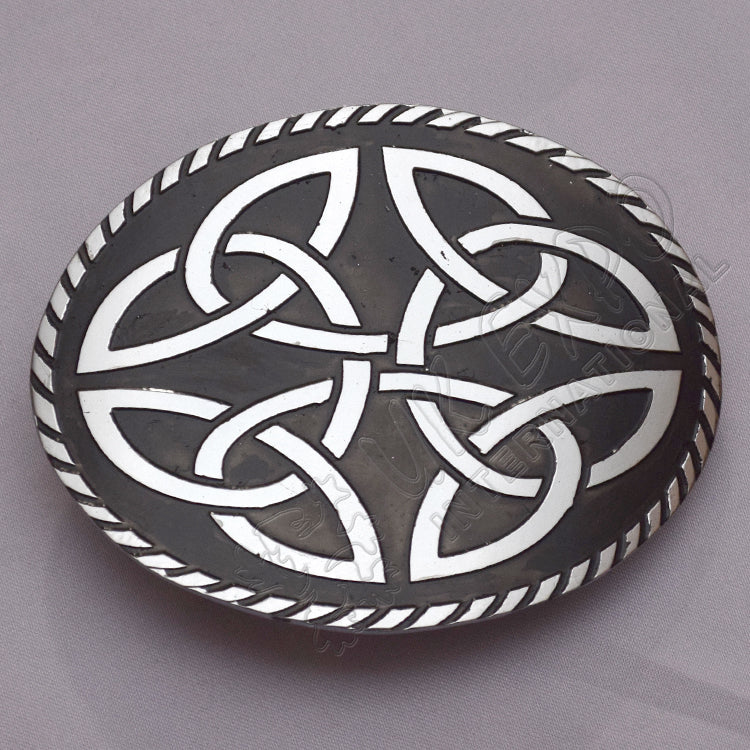 Celtic Oval Knot Kilt Buckle