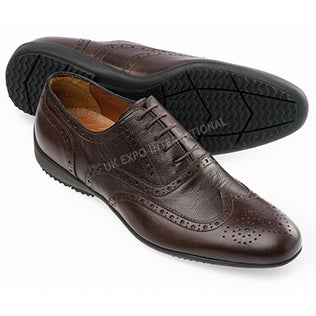 Marc & Jason Royal Oxford Brown Leather Brogue Shoes