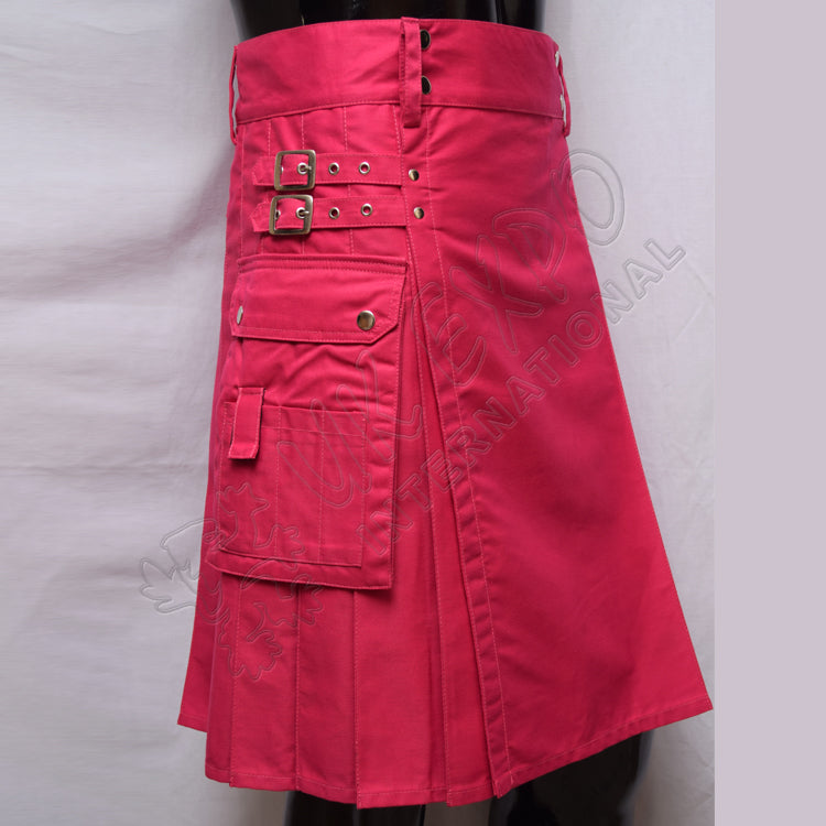 Modern Pink Utility Kilt