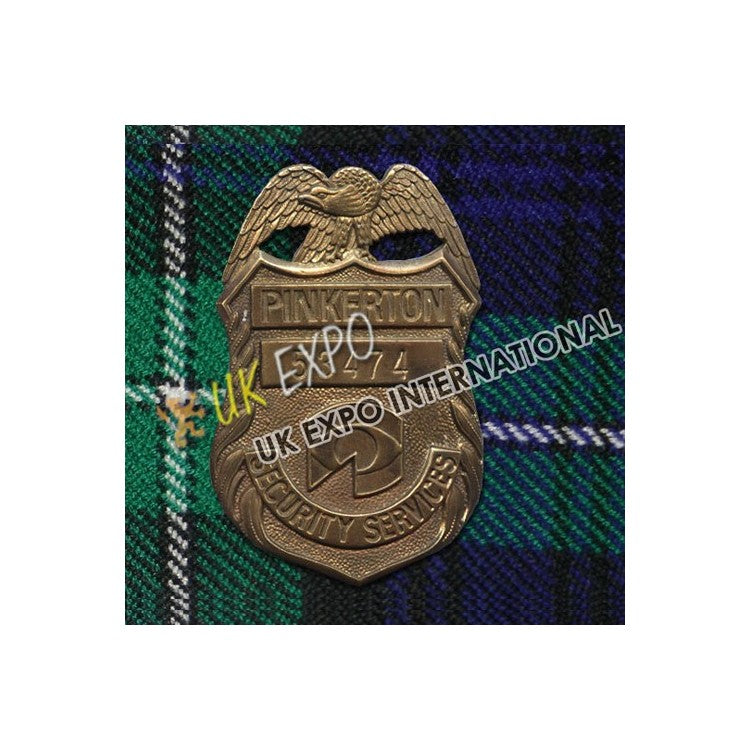Pinkerton 53474 Security Service Metal Badge