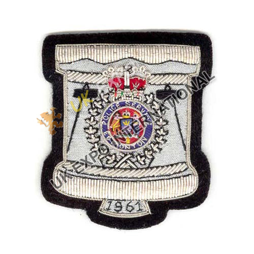 Hand Embroidered Bullion Wire Blazer Badge