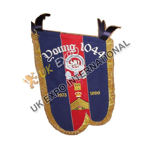 Custom Hand-Embroidered Pipe Banner