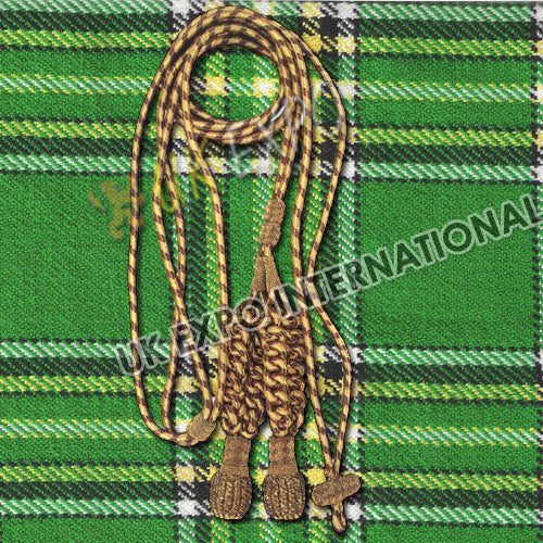 Red Golden Piper Cord Bullion Tassels