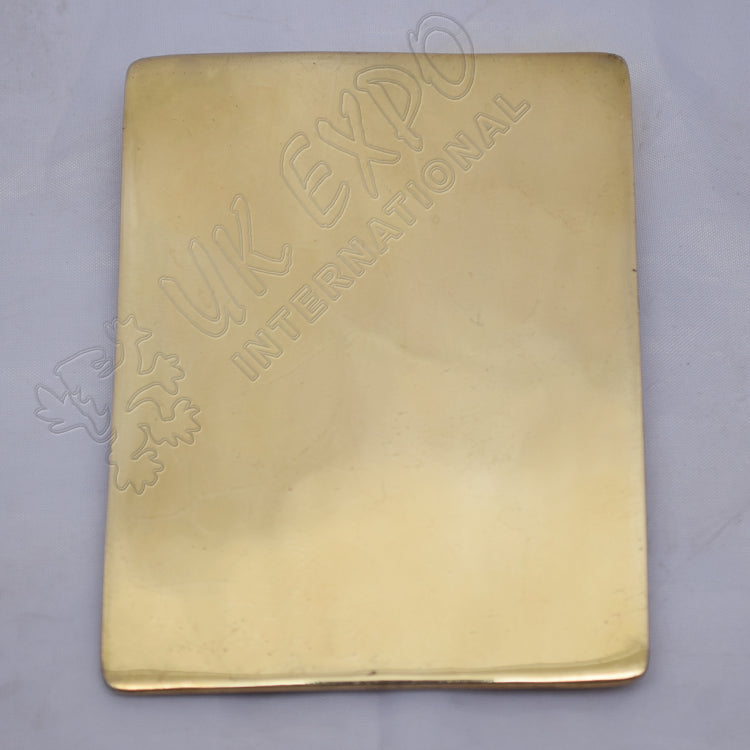 Plain Brass Chest Plate Cross Belt Military Plate