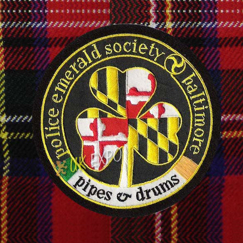 Baltimore Police Emerald Society Pipes & Drums Embroidered Patch