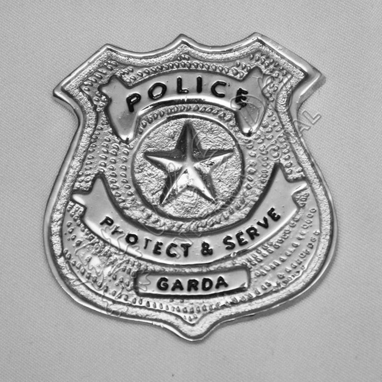 Police Protect & Serve Garda Metal Badge