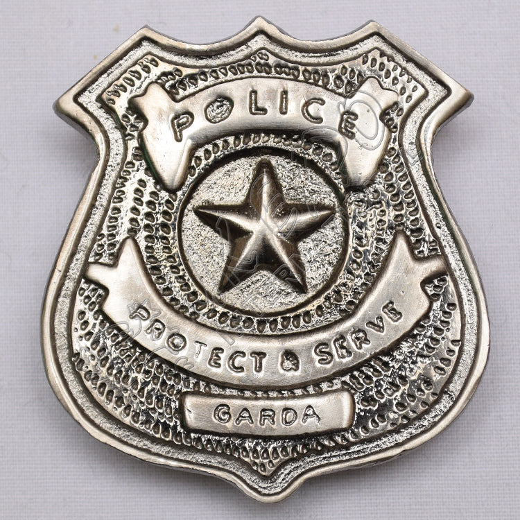 Police Protect & Serve Garda Metal Badge