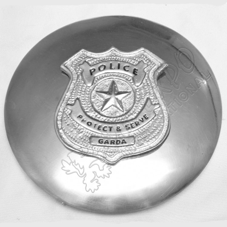 Police Protect And Serve Garda Plaid Brooch