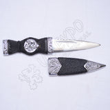 Polished Sgian Dubh With Lion Rampant Chrome Finish