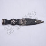Polished Sgian Dubh Thistle Design With Antique Finish