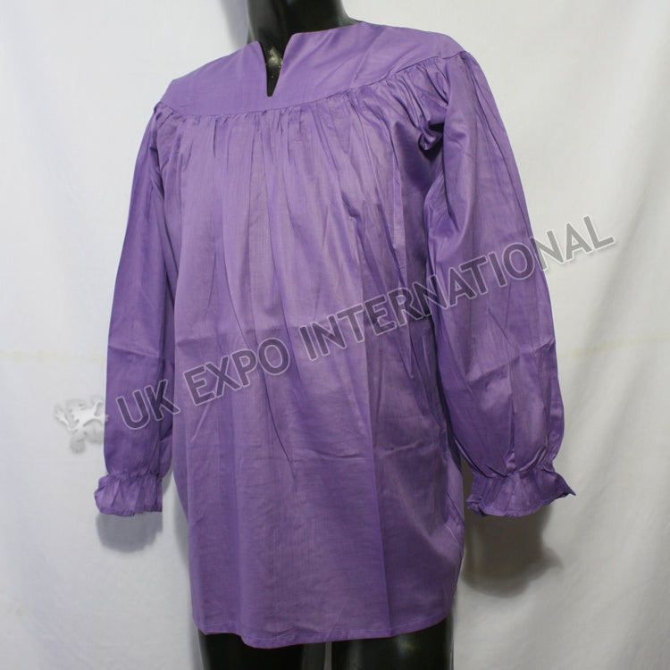 UK Purple Faded Ghillie Renaissance Pirate Pioneer Theatre Shirt