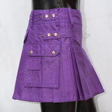 Purple Color Ladies Utility Kilt