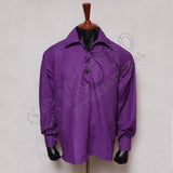 Men's Purple Scottish Jacobite Ghillie Shirt
