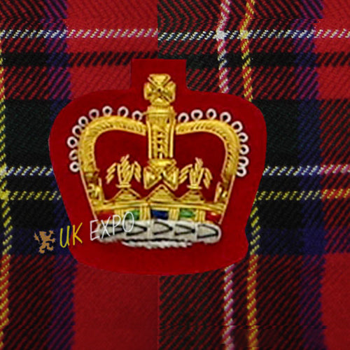WO2 Crown Red Hat Cap Rank Badge