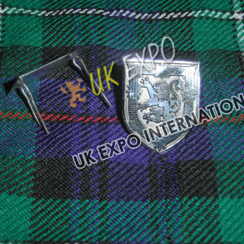 Rampart Lion Shield Chrome Metal Badge