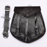 Stitched Cowhide Leather Smart Sporran