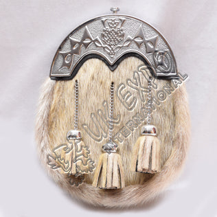 Cream Seal Skin Full Dress Thistle Sporran