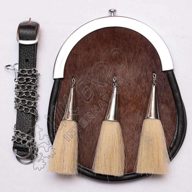 Brown Horse Hair Tassel Smart Sporran