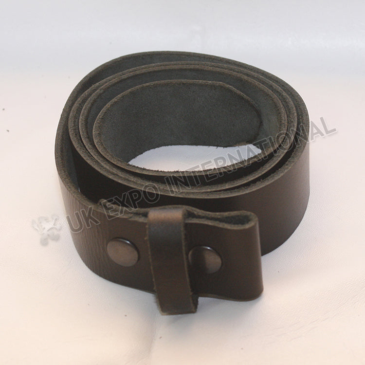 Real Leather Belt With Snaps 1.5 Inches Wide