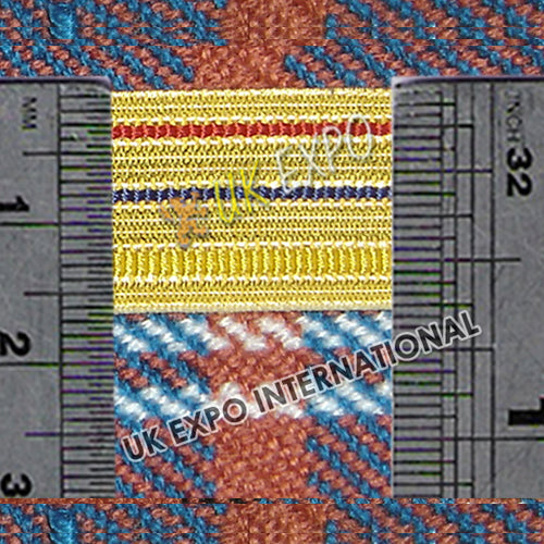Red & Blue Line Gold Braid